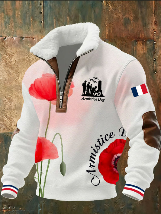Sweat à capuche pour homme French Print Armistice Day