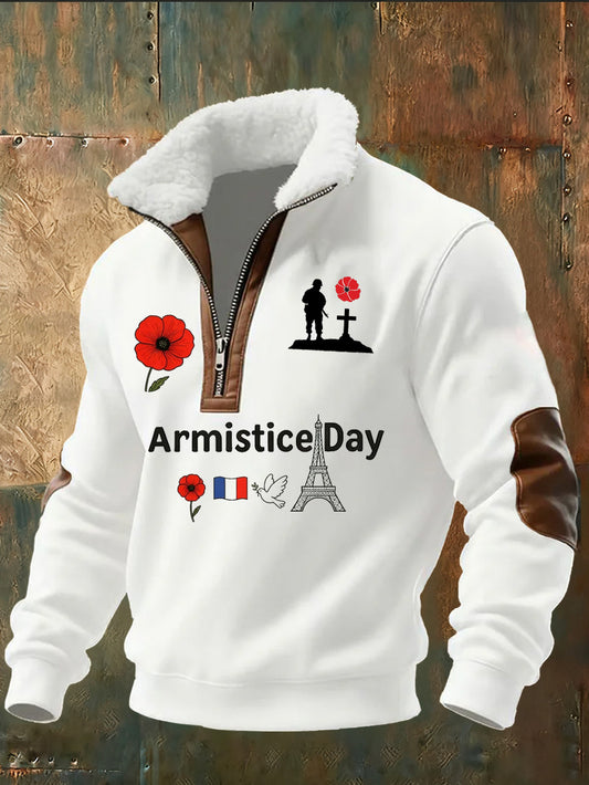 Sweat à capuche pour homme French Print Armistice Day