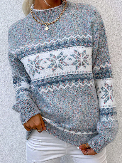 Chandails Géométriques Flocon de Neige Femme