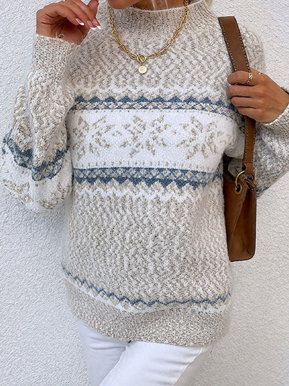 Chandails Géométriques Flocon de Neige Femme