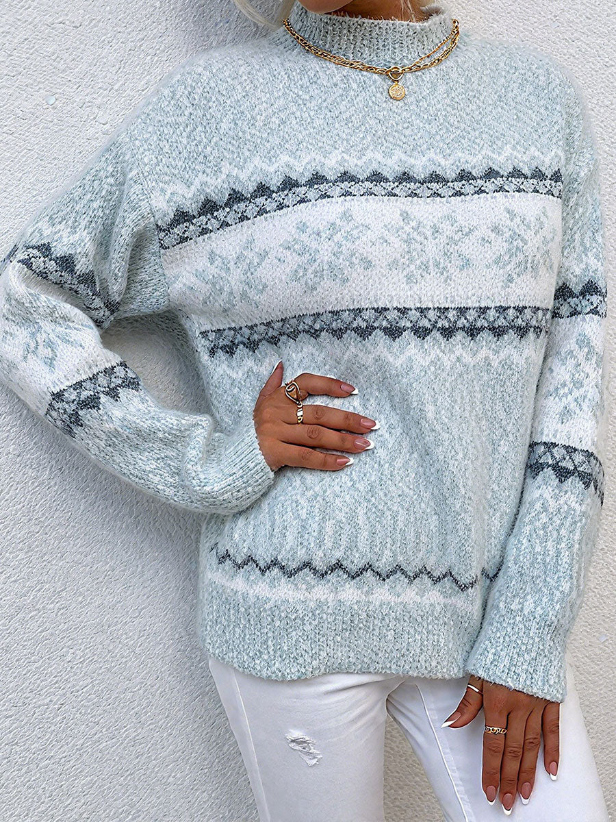 Chandails Géométriques Flocon de Neige Femme