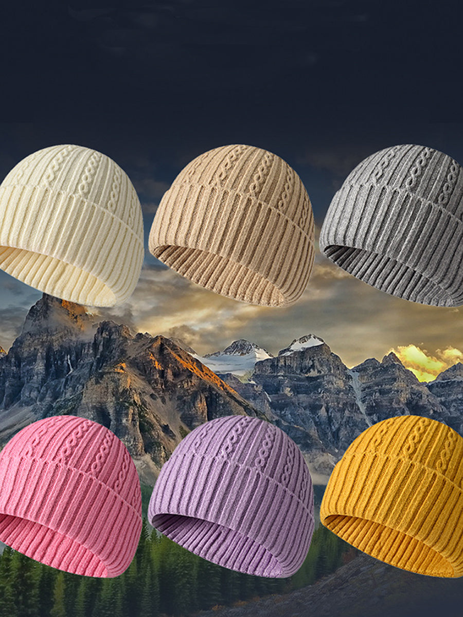 Chapeau unisexe tricoté de modèle de câble