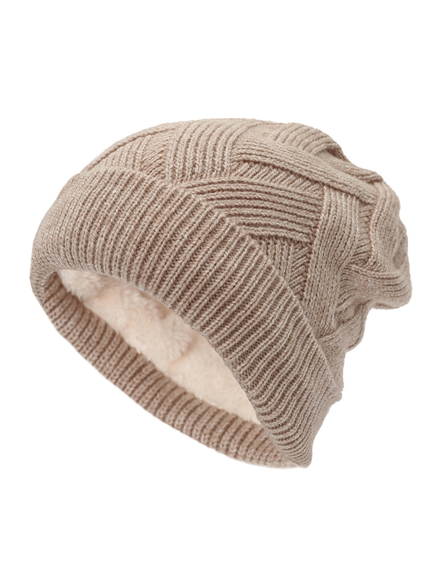 Bonnet en molleton tricoté unisexe