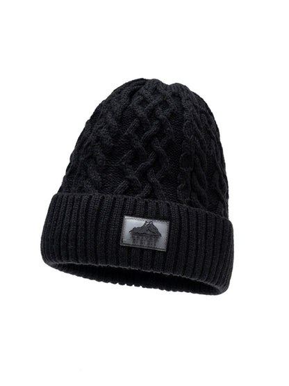 Bonnet tricoté unisexe en tricot câblé