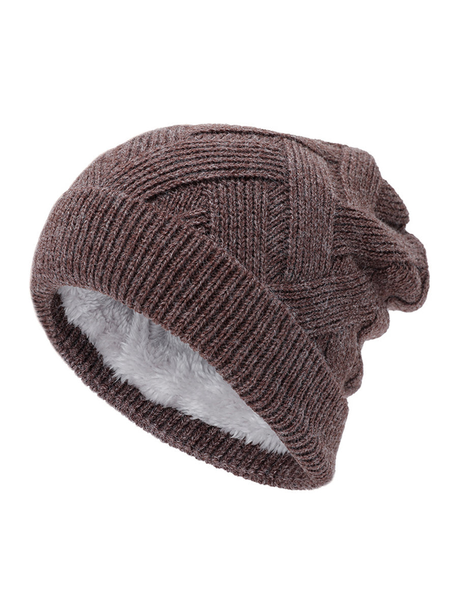 Bonnet en molleton tricoté unisexe