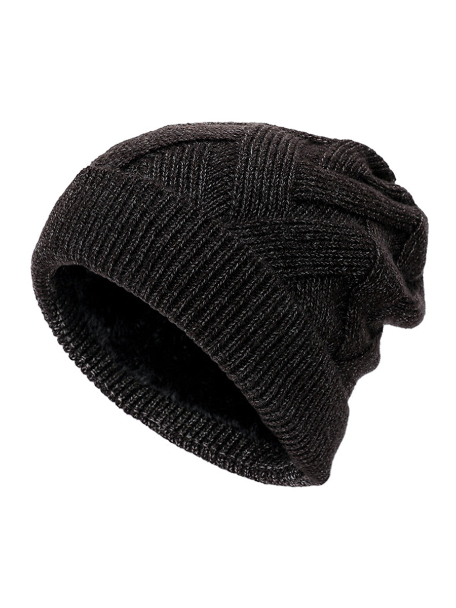 Bonnet en molleton tricoté unisexe