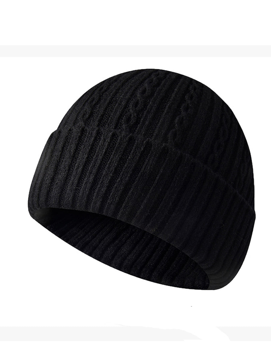 Chapeau unisexe tricoté de modèle de câble