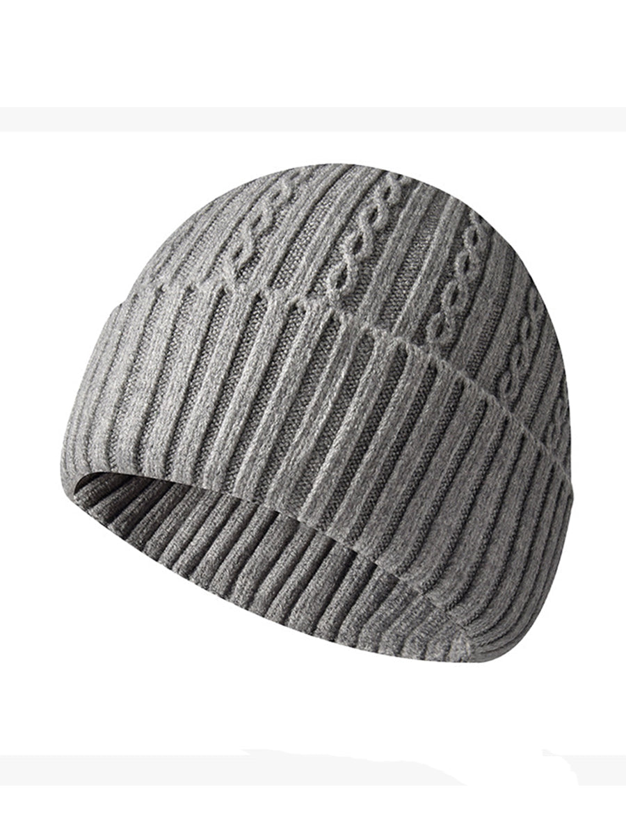 Chapeau unisexe tricoté de modèle de câble