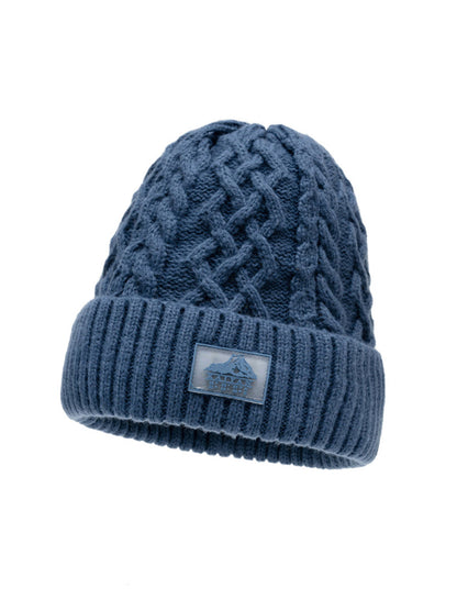 Bonnet tricoté unisexe en tricot câblé