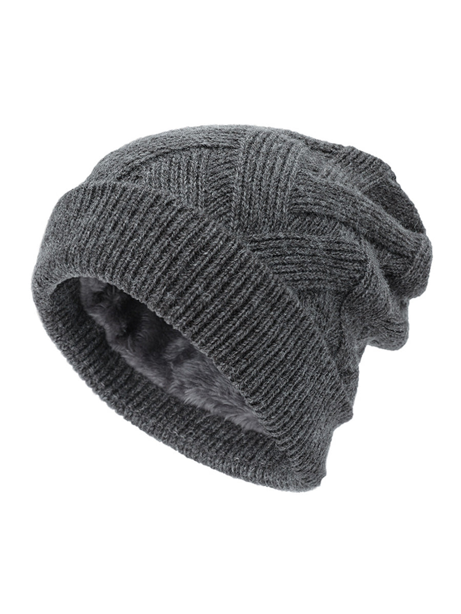 Bonnet en molleton tricoté unisexe