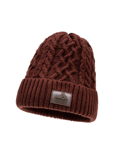 Bonnet tricoté unisexe en tricot câblé