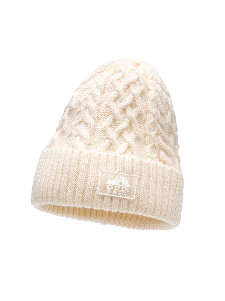 Bonnet tricoté unisexe en tricot câblé