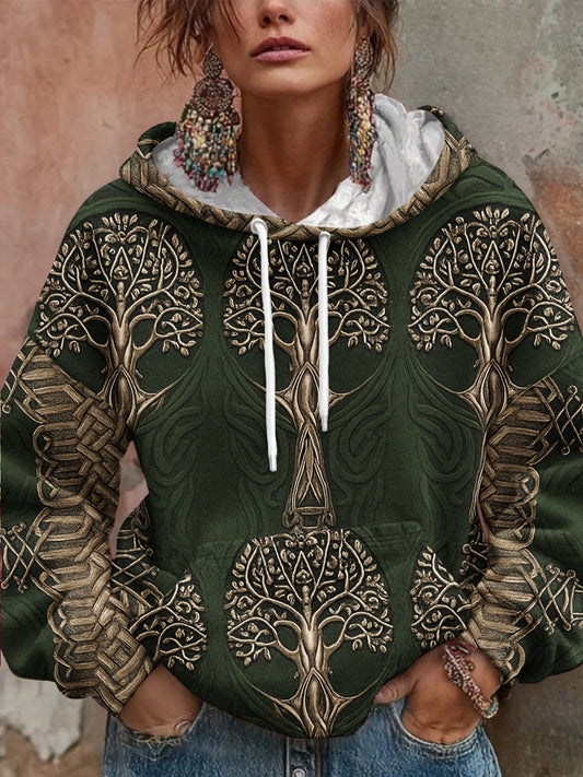 Chandail à capuchon Viking Tree of Life Gradient pour femme