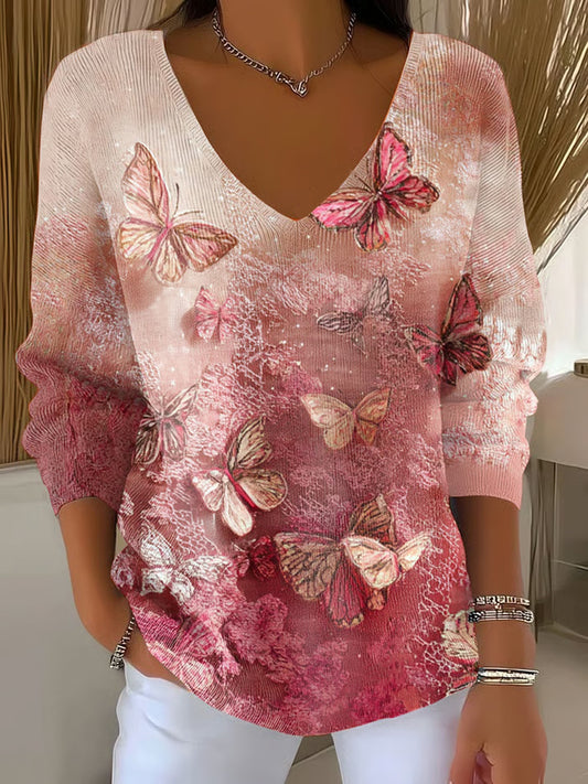 Haut décontracté confortable à imprimé rétro pour femmes