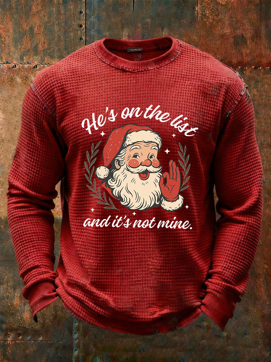 T-shirt décontracté imprimé gaufré Christmas FDT pour hommes