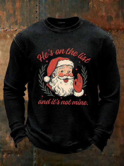 T-shirt décontracté imprimé gaufré Christmas FDT pour hommes