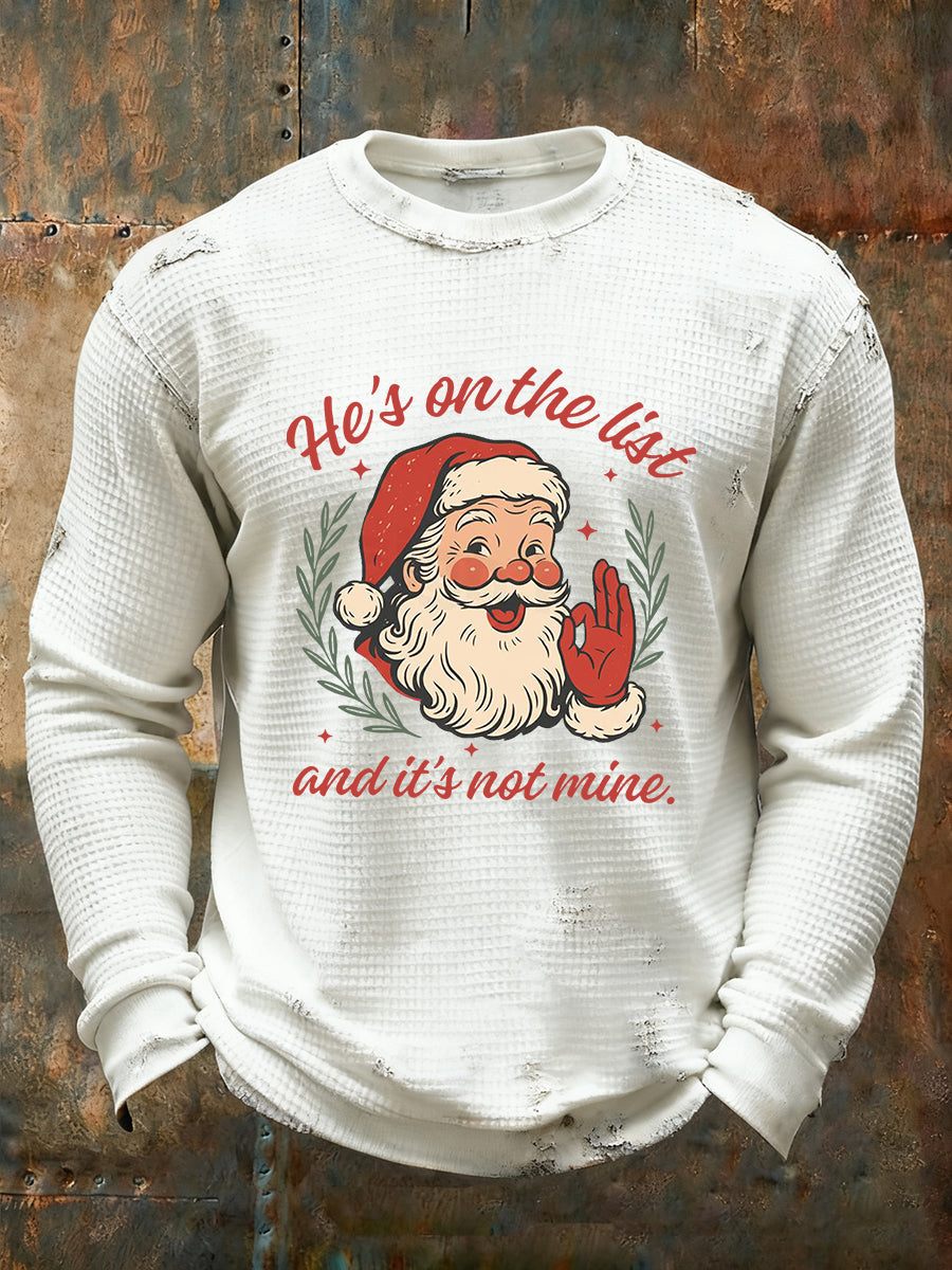 T-shirt décontracté imprimé gaufré Christmas FDT pour hommes