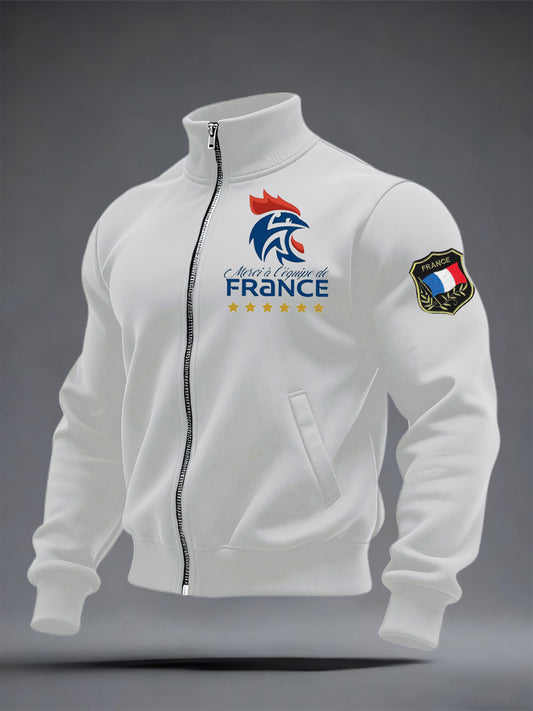 Chandail à capuchon Le Coq Gaulois Du Drapeau Français Homme