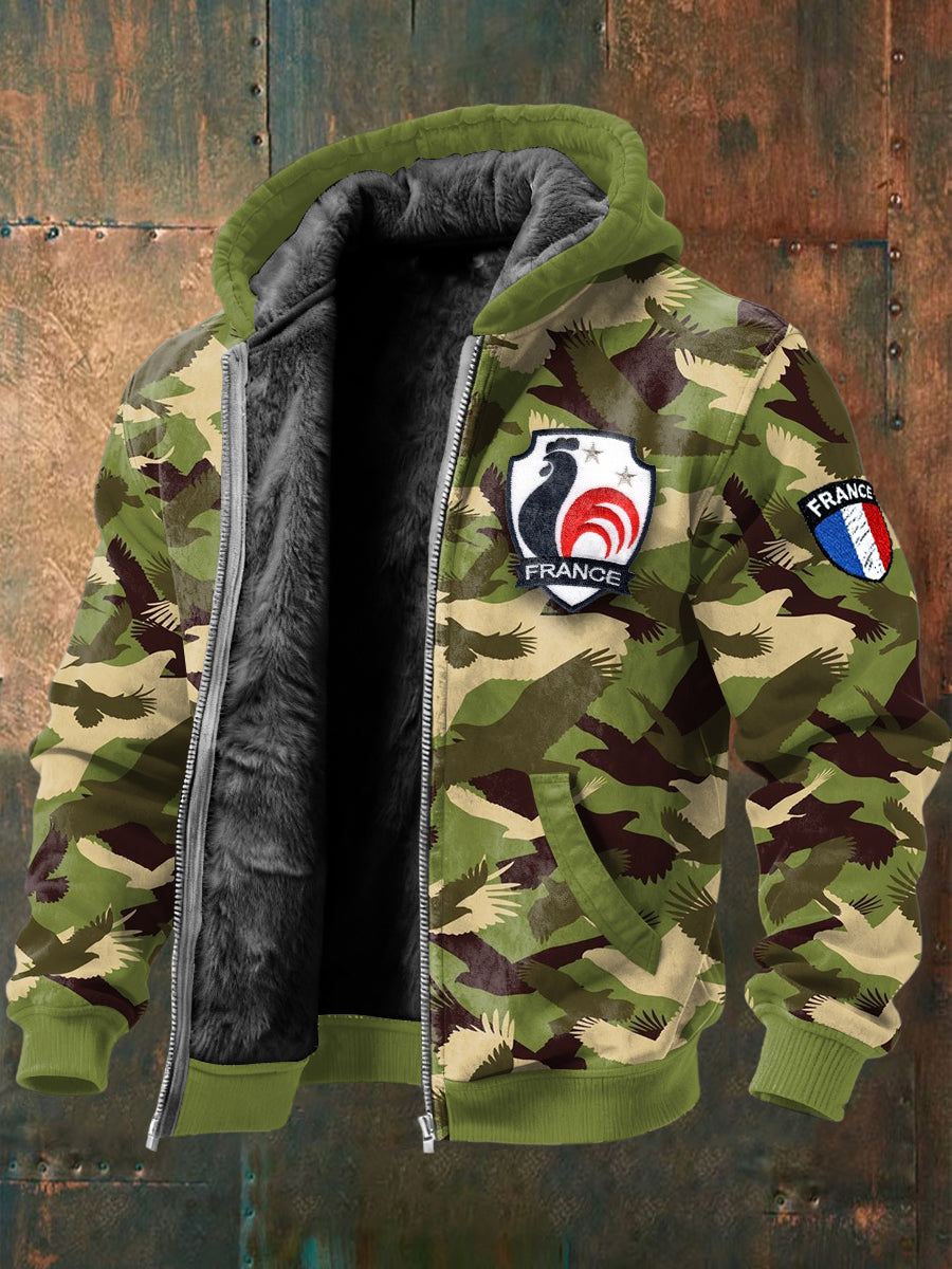 Veste Homme French Rooster Camouflage Doublée Polaire