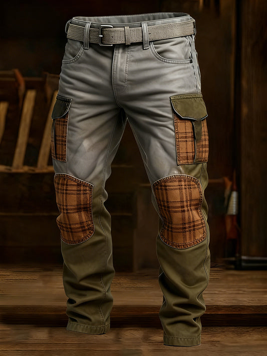 Pantalon de travail décontracté de style d'affaires rétro pour hommes