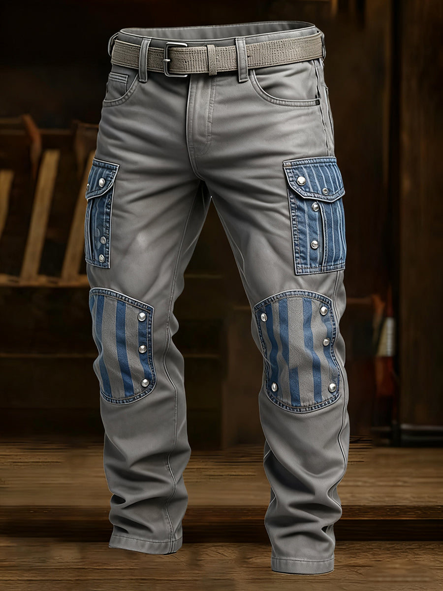 Pantalon de travail décontracté de style d'affaires rétro pour hommes