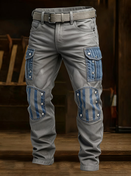 Pantalon de travail décontracté de style d'affaires rétro pour hommes