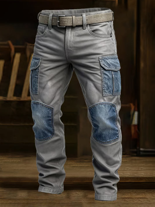 Pantalon de travail décontracté de style d'affaires rétro pour hommes