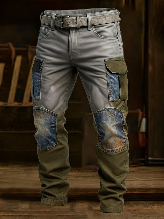 Pantalon de travail décontracté de style d'affaires rétro pour hommes