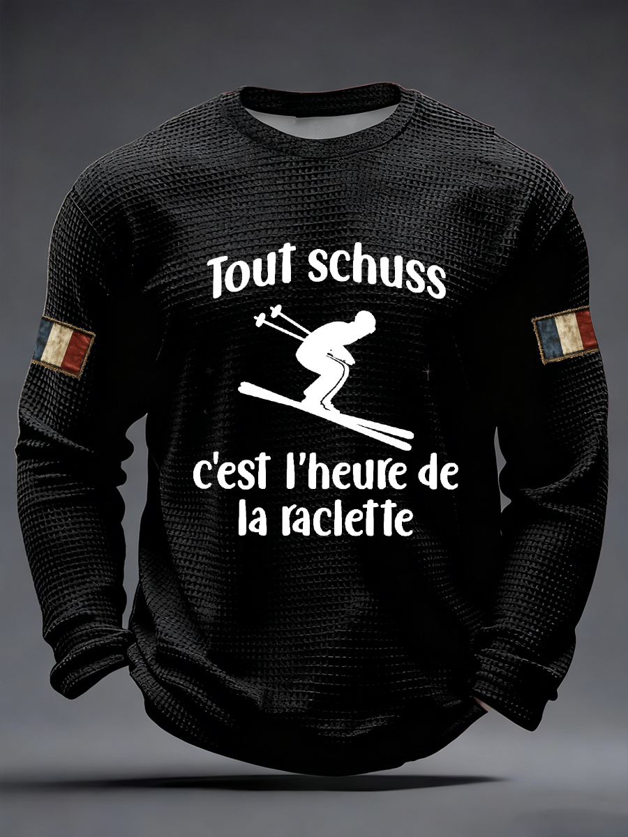 T-shirt à manches longues tout Schuss Waffle Homme