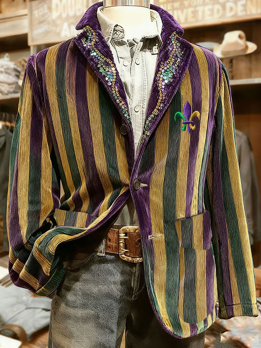 Veste décontractée imprimée Mardi Gras pour hommes