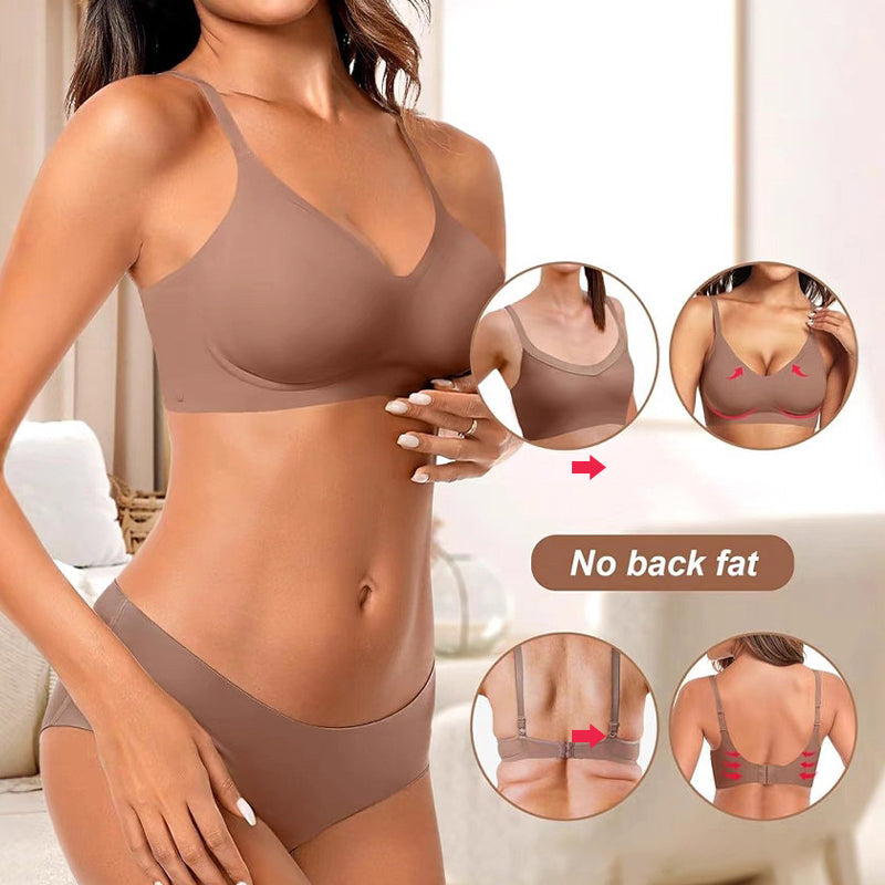 💗Special Price £9.99!⚡50K+ SOLD!!💕Womens Comfortable Wireless Bras Push Up Bralettes Seamless Tshirts Bras Deep V Everyday Bras