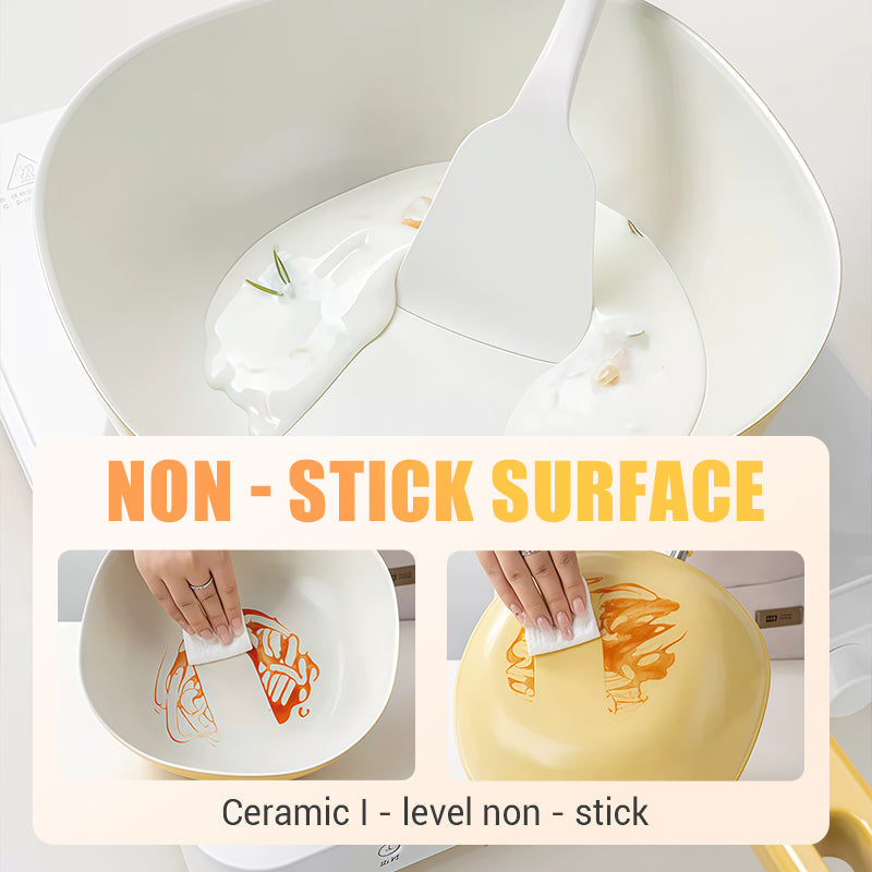 🧑🏻‍🍳2026 Hot Sale 60% OFF!✨Ceramic Nonstick Frying Pan Skillet with Lid