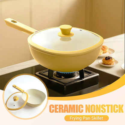 🧑🏻‍🍳2026 Hot Sale 60% OFF!✨Ceramic Nonstick Frying Pan Skillet with Lid