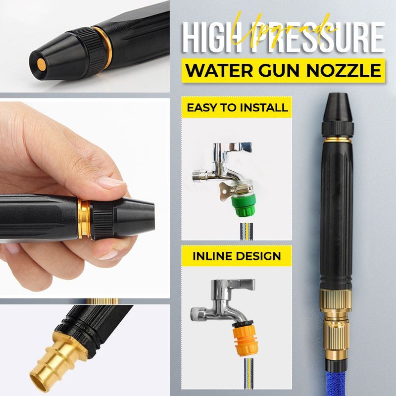 🏆50% OFF, ONLY ￡9.99!!🔥Home high-pressure car wash water gun with booster nozzle and hose, a must-have for watering plants and vegetables, and car washing.👍💦