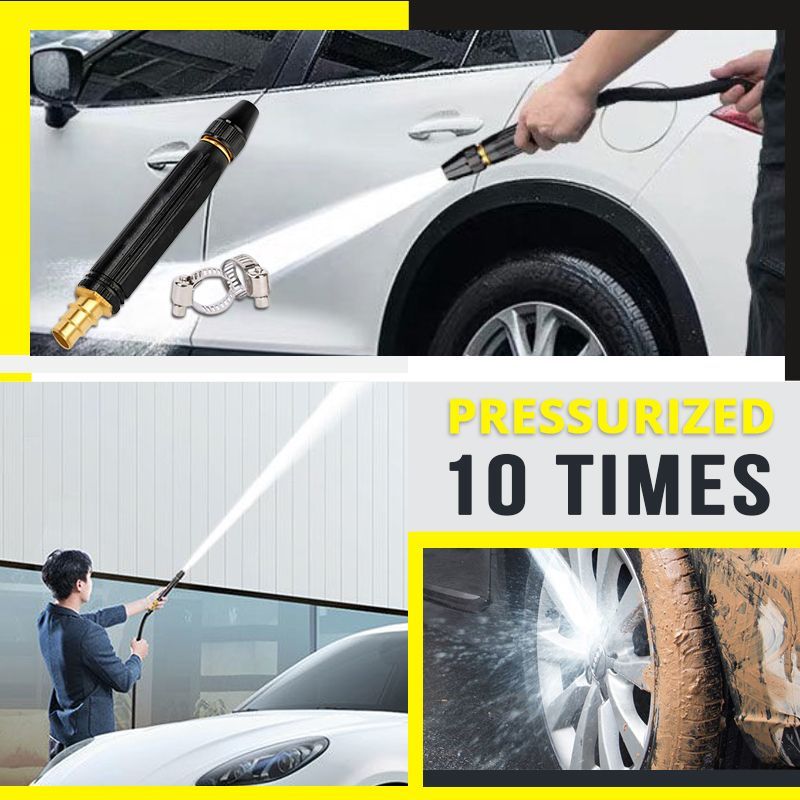 🏆50% OFF, ONLY ￡9.99!!🔥Home high-pressure car wash water gun with booster nozzle and hose, a must-have for watering plants and vegetables, and car washing.👍💦