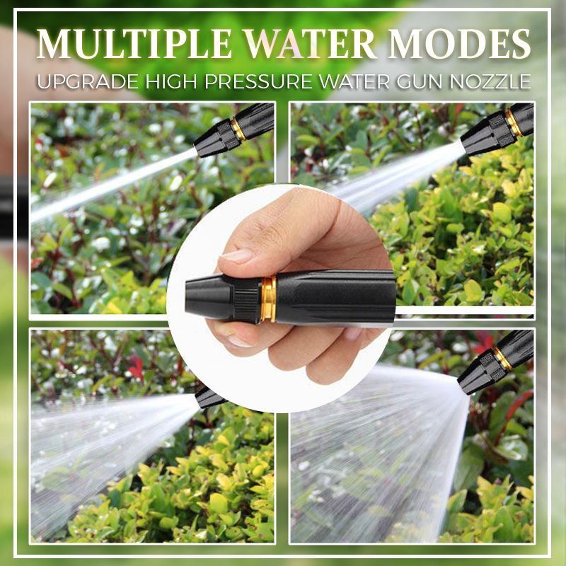 🏆50% OFF, ONLY ￡9.99!!🔥Home high-pressure car wash water gun with booster nozzle and hose, a must-have for watering plants and vegetables, and car washing.👍💦
