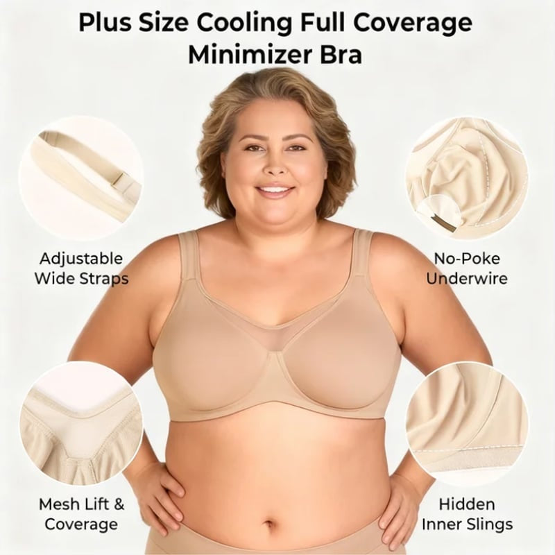 🏆 Summer Special Price £13.9 ! 💐Women's Elegant Sheer Full Coverage Plus Size Bra
