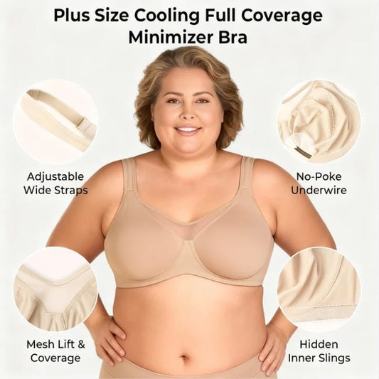 🏆 Summer Special Price £13.9 ! 💐Women's Elegant Sheer Full Coverage Plus Size Bra