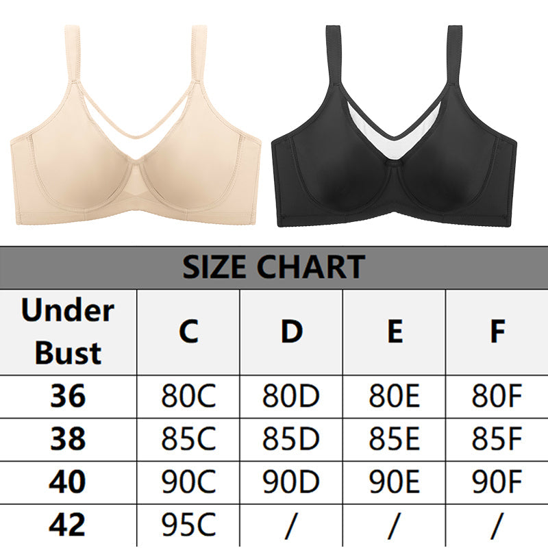 🏆 Summer Special Price £13.9 ! 💐Women's Elegant Sheer Full Coverage Plus Size Bra