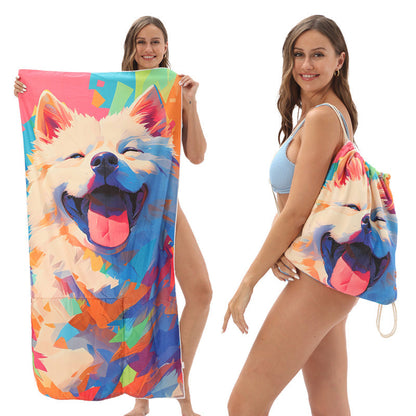 🥳2026 HOT SALE 🥳60% OFF💞50K+ SOLD!🏖️2-in-1 Printed Beach Towel Backpack