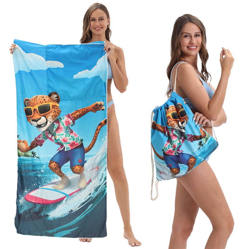 🥳2026 HOT SALE 🥳60% OFF💞50K+ SOLD!🏖️2-in-1 Printed Beach Towel Backpack