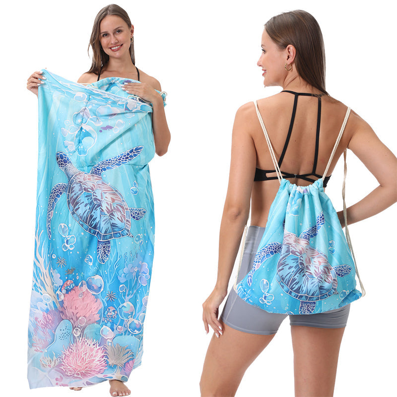 🥳2026 HOT SALE 🥳60% OFF💞50K+ SOLD!🏖️2-in-1 Printed Beach Towel Backpack