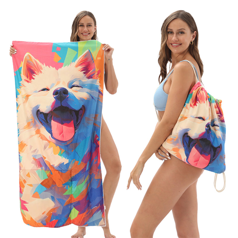 🥳2026 HOT SALE 🥳60% OFF💞50K+ SOLD!🏖️2-in-1 Printed Beach Towel Backpack