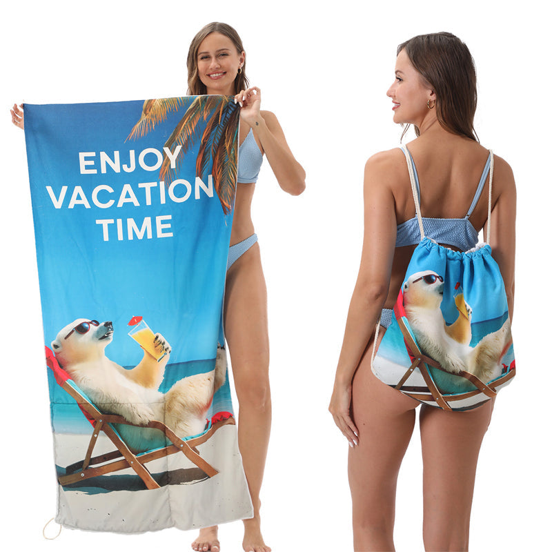 🥳2026 HOT SALE 🥳60% OFF💞50K+ SOLD!🏖️2-in-1 Printed Beach Towel Backpack