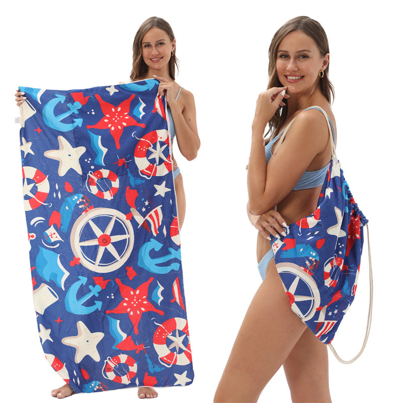 🥳2026 HOT SALE 🥳60% OFF💞50K+ SOLD!🏖️2-in-1 Printed Beach Towel Backpack