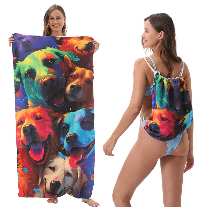 🥳2026 HOT SALE 🥳60% OFF💞50K+ SOLD!🏖️2-in-1 Printed Beach Towel Backpack