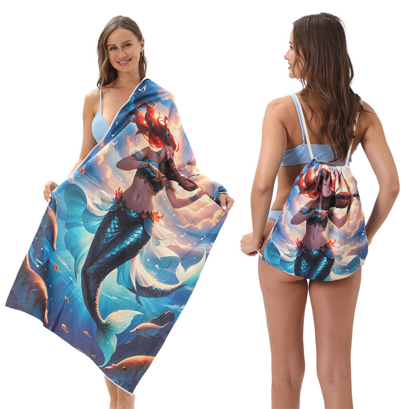 🥳2026 HOT SALE 🥳60% OFF💞50K+ SOLD!🏖️2-in-1 Printed Beach Towel Backpack