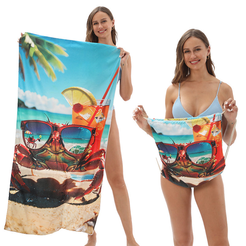 🥳2026 HOT SALE 🥳60% OFF💞50K+ SOLD!🏖️2-in-1 Printed Beach Towel Backpack
