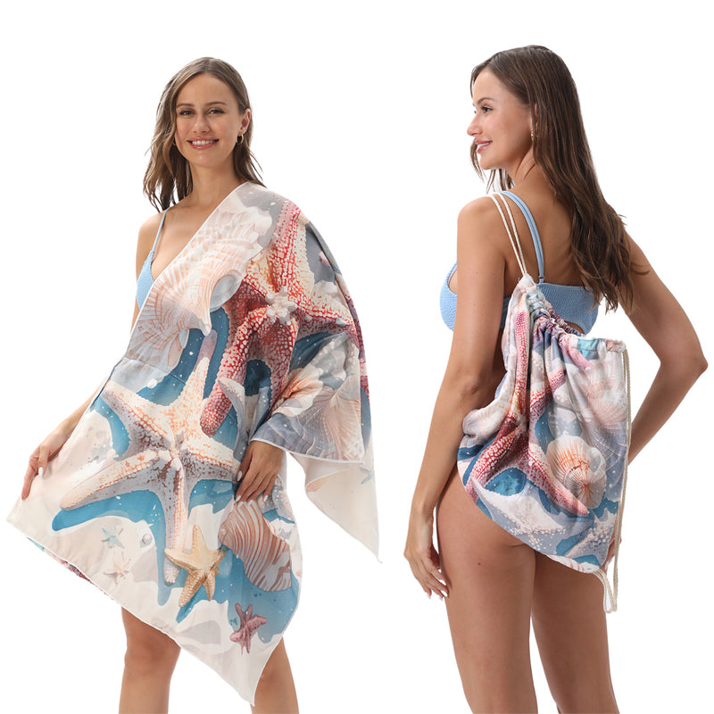 🥳2026 HOT SALE 🥳60% OFF💞50K+ SOLD!🏖️2-in-1 Printed Beach Towel Backpack