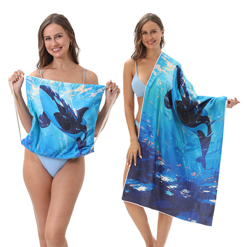 🥳2026 HOT SALE 🥳60% OFF💞50K+ SOLD!🏖️2-in-1 Printed Beach Towel Backpack